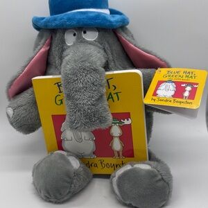 Kohl's Cares "Blue Hat Green Hat" Sandra Boynton Board Book & Plush Elephant Toy